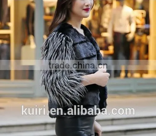 2faux Mink Fur Jacket Shiny Diamond Decoration Mink Coat Warm Winter Faux Fur Coat Factory Outlets photo-2
