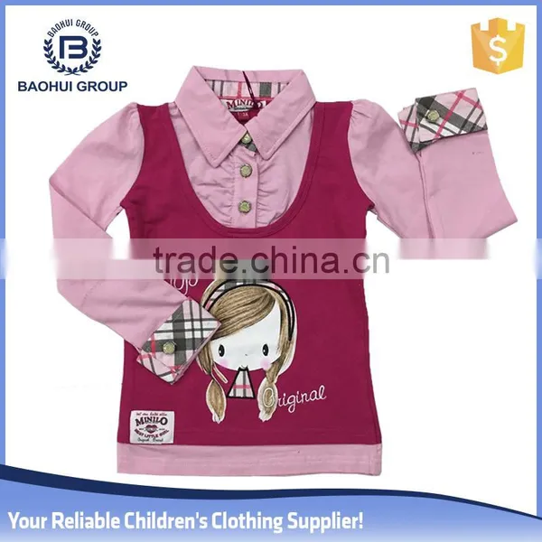 Chinese Wholesaler Factory Winter Long Sleeve Girl t Shirt