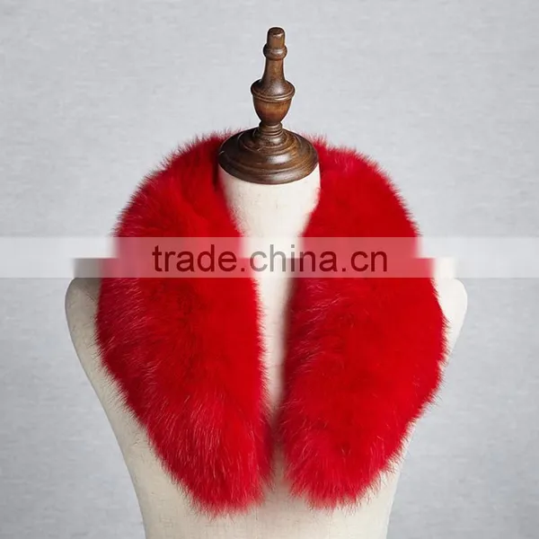 Myfur Wholesale Black Color Real Fox Fur Collar For Women Winter Coat photo-2