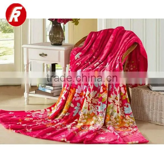 Hot Design Printing Screen Printing Flannel Fleece Blanket/coral Fleece Blanket