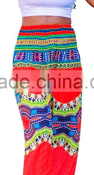 Women Yoga Thai Style Polka Floral Elephant Printed Boho Bloomers Baggy Pants photo-3