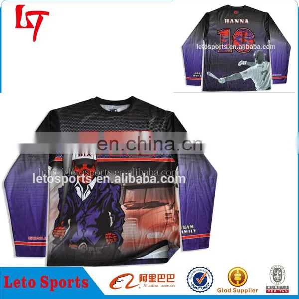Sublimation Printing T-shirt Men's Long Sleeve Custom Wear Long Sleeve photo-2