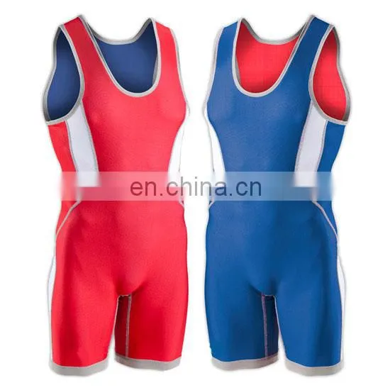 Cheap Wholesale Custom Made Sublimated Printing Wrestling Singlets, Wrestling Suit, photo-6
