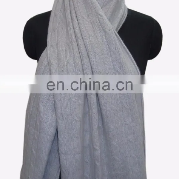 Cashmere Shawl in Cable Knit 2 Ply,cashmere Knitted Pashmina Shawls/cable Knit Pashmina Shawls photo-2