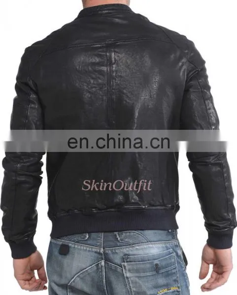 Black New Look Leather Jacket for Men photo-2