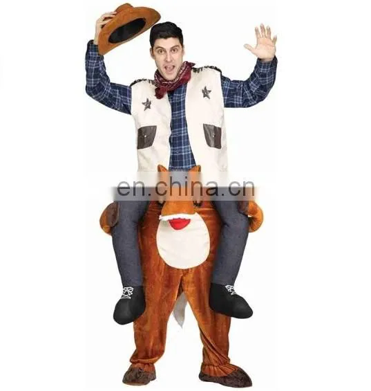 Funny Piggyback Ride On Pick Me Up Horse Costume photo-2
