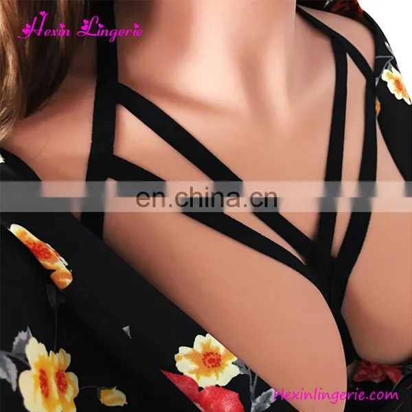 Fashionable Black Women Bra Harness Top Elastic Bralette Sexy photo-2