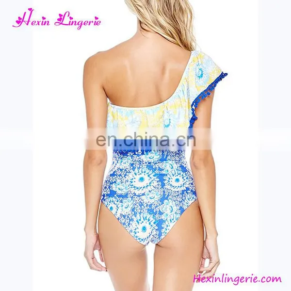 2017 Wholesale Swimwear Lady Summer Saxi Printing Bikini High Waist photo-2