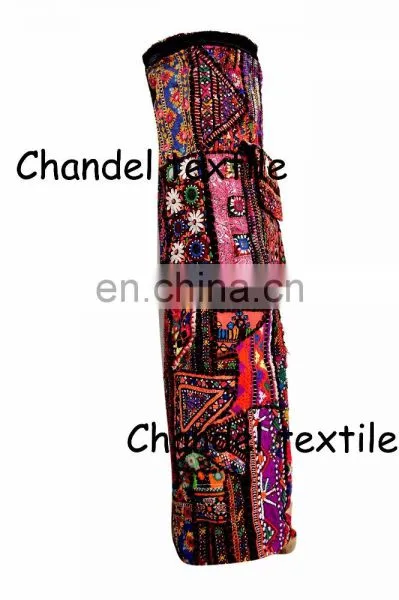 Yoga Mat Bag One of a Kind - Handmade With Antique Cross Body Purse Banjara Style Yoga Bag Yoga Met Bag Ethnic Hand Embroidered photo-4