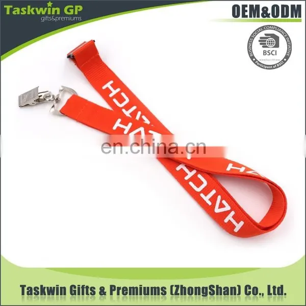 Custom Cheap Lanyards Red Polyster Lanyard With Metal Hook photo-6