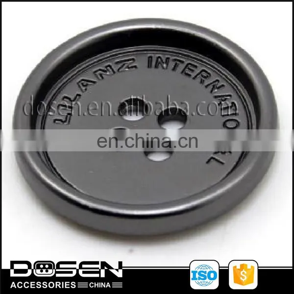 Fashion Men's Metal Shirt Buttons Engraved Logo photo-2