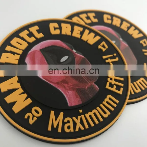 Custom Design 2D 3D PVC Patches/ Round Shape Custom Garment Rubber Patch With Logo photo-3