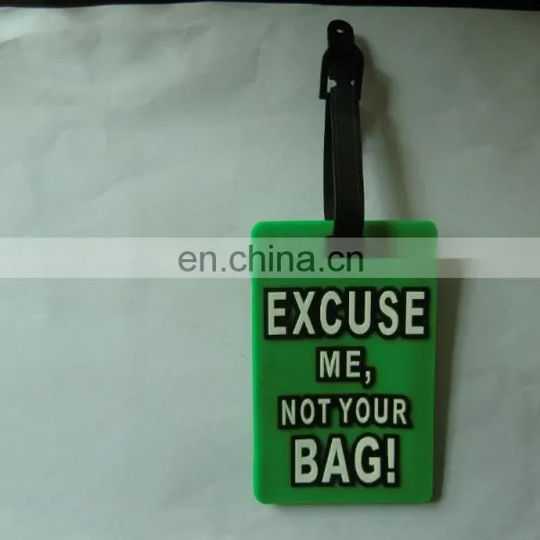 Custom Made Rubber Luggage Tag With Words photo-5