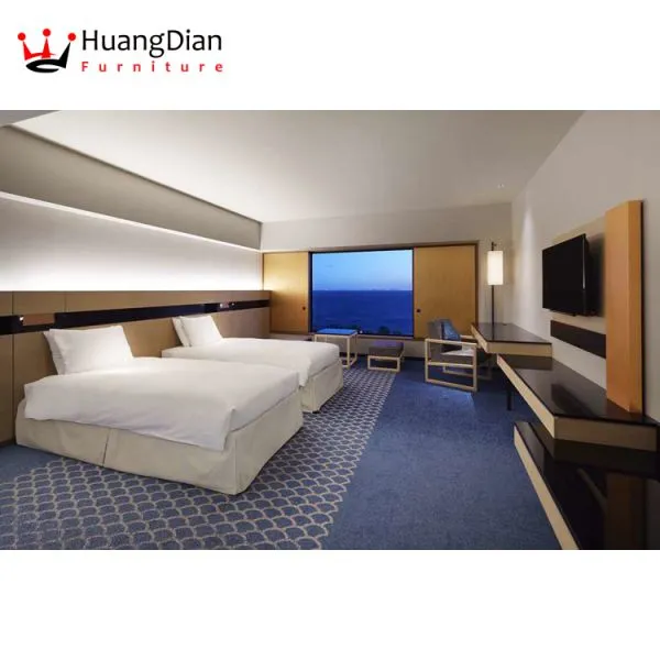 Chinese Manufacturer Wooden Hotel Guest Bedroom Furniture photo-3