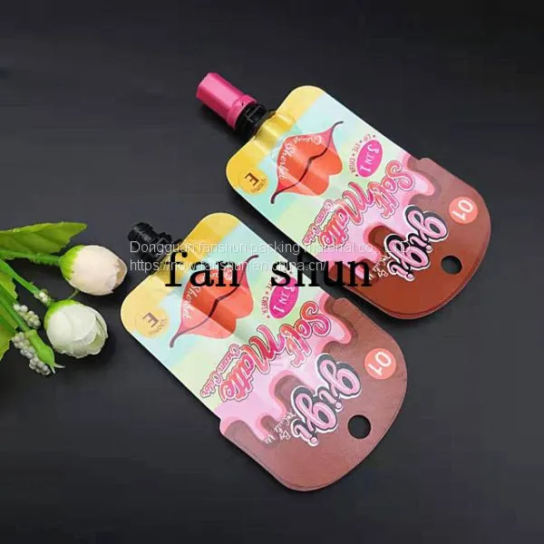 Production Mascara Lip Glaze Eyeliner Liquid Aluminum Foil Spout Bag Customized Thailand Cosmetics Shaped Packaging Bags photo-3
