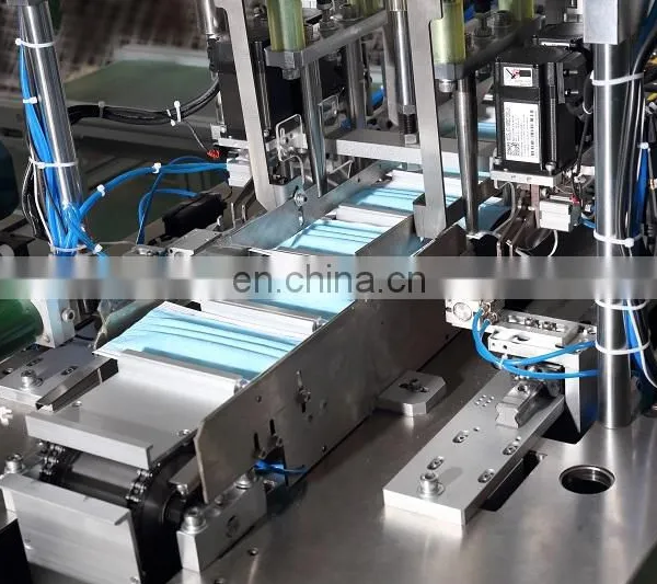 Manufacturing Plant 7 Servo 1+1 Automatic Mask Ultrasonic Earloop Four Spot Welding Machine High Speed photo-6