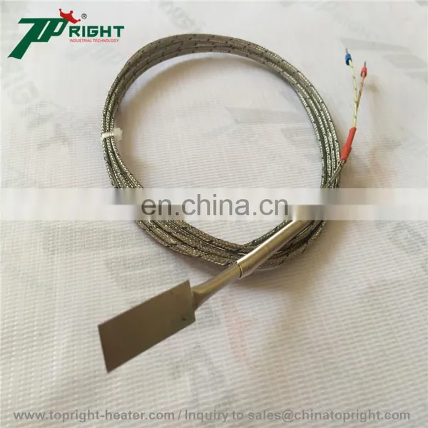 Customized Metal Sheet Probe J or K Type Furnace Thermocouple Temperature Sensor photo-2