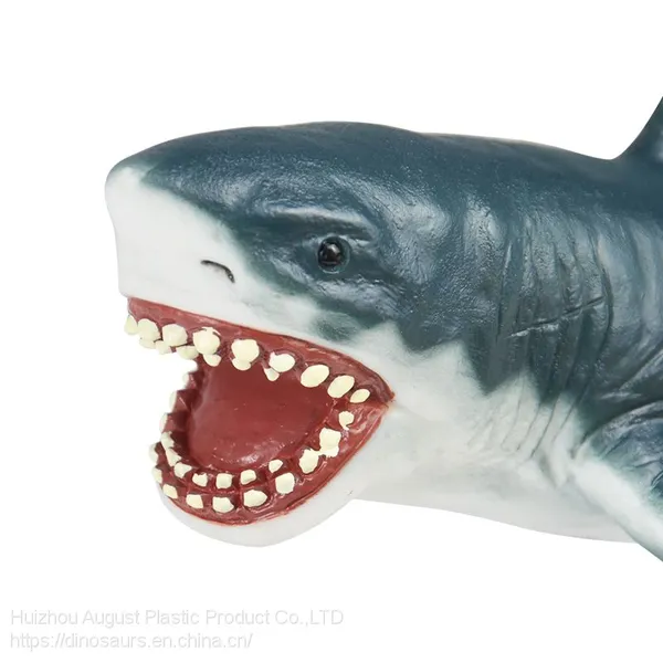 Jaws Animal Toys Oem High Quality PVC Great White Sharks Hand Painted Carcharodon Carcharias Animal Display photo-2