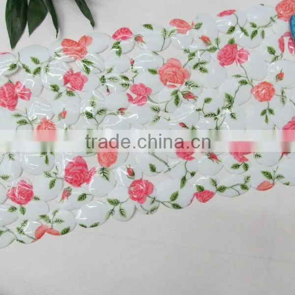 Printed Rose Flower Bathtub Mat Bath Mat photo-2