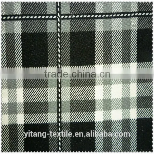Check Printing Denim Fabric, Stretch Denim Fabric