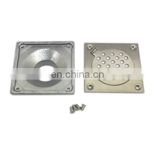Floor Drain 4inch x 4inch With Hinge Cover- Circular Pattern photo-3