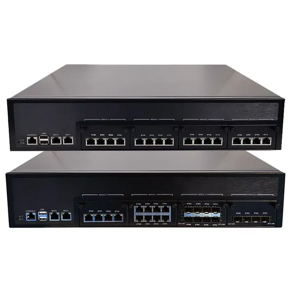 2u Network Security Appliance Supports 1g RJ45 SFP 10G SFP+ 40G QSFP+ Networking Ports