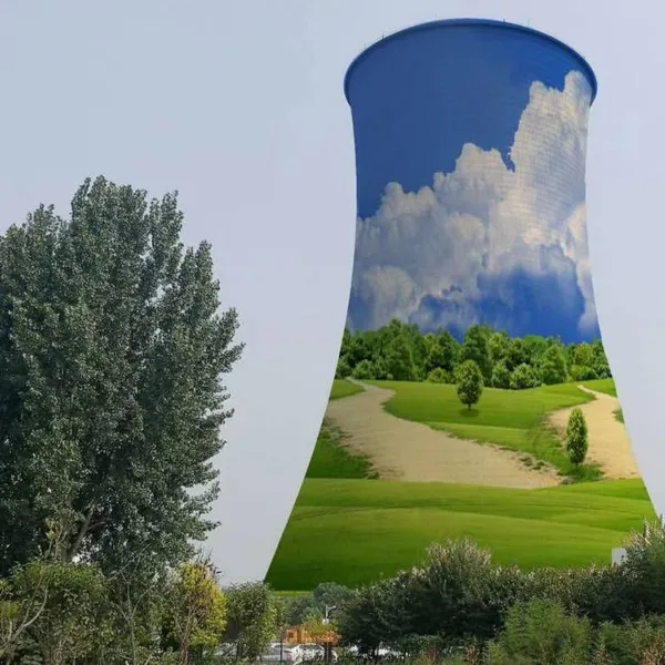 Chaohu High - Altitude External Wall Painting and Graffiti Company - Painting Renovation and Wall Painting for Power Plant Cooling Towers, Chimneys and Factories photo-4
