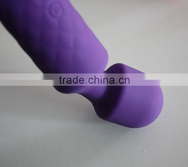 2016 New High Quality Full Silicone Strong Power Magic Wand Vibrator Sex Toys photo-2