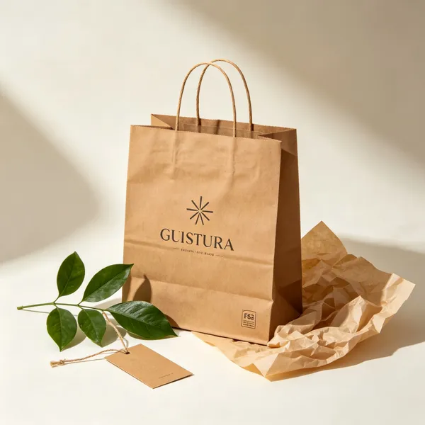 Custom Logo FSC Certified Recycled Kraft Paper Clothing Bags, Eco-Friendly Paper Shopping Bags With Twisted Handles for Apparel Stores photo-3