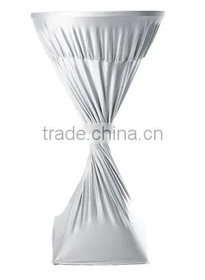 New Style Swirl Cocktail Round Table Cover High Bar Spandex Table Cloth photo-6