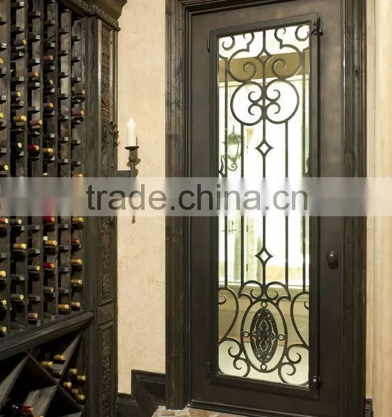 Wrought Iron Decorative Wine Cellar Gate,customized Size,hand-forged Door