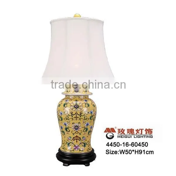 Porcelain Emperor Table Lamp in Yellow photo-2