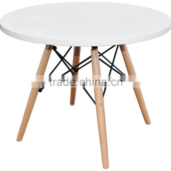 Plastic Emes Round Coffee Table With 4 Wood Legs,CT-011 photo-4