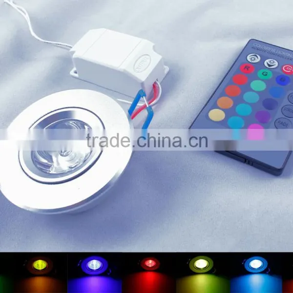 2016 hotsale 3W RGB 12v led COB light with remote controller