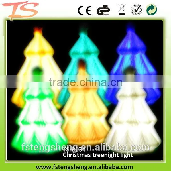 TS-B034 LED Soft PVC Flashing X'mas Tree/7 Color Changing Mini Night Lights photo-2
