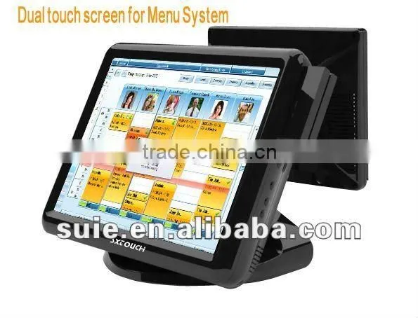 15inch All in One Touch Screen Computer Pos System Dual Screen Pos Machine