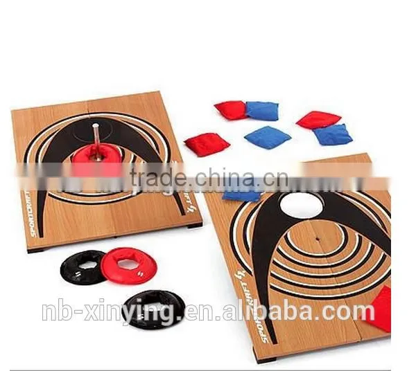 2016 Hot Selling MDF Double Wooden Toss Bean Bag Games With Sandbag and Ring for Kids Playing Cheap Price