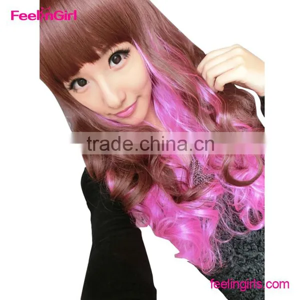 Wholesale Girls Long Straight Anime Cosplay Wigs photo-3