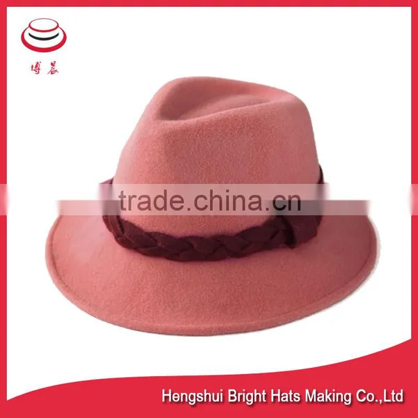 Fashion Wool Felt Fedora Hat for Men and Women photo-3