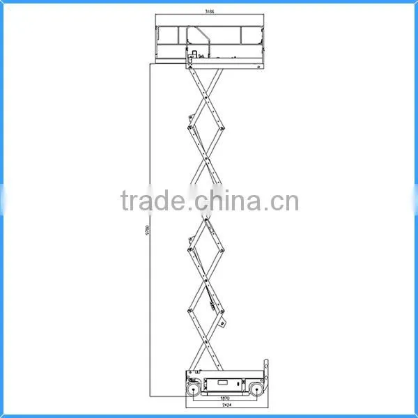 Best Selling Electro-hydraulic Scissor Lift,self-propelled Mobile Hydraulic Scissor Lift,four Wheels Mobile Scissor Lift Table photo-3