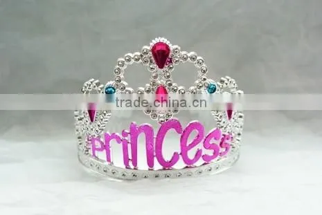 2016 Fashion Metallic Silver Beautiful Princess Plastic Tiara and Crown photo-2