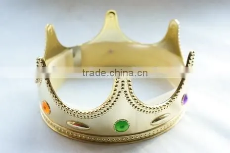 8cm Highx12cm Diameter Metallic Silver Plastic Tiaras Round King Tiaras and Crowns photo-2