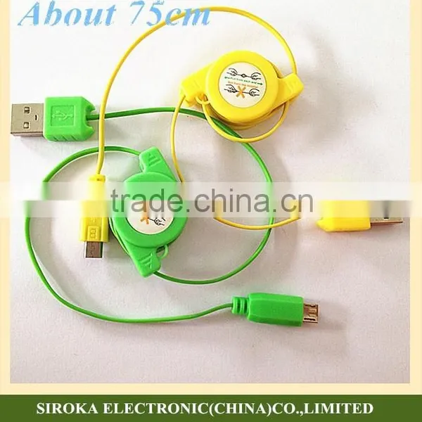 Portable Retractable Usb Charger Cable With Micro USB Port for Samsung HTC photo-2