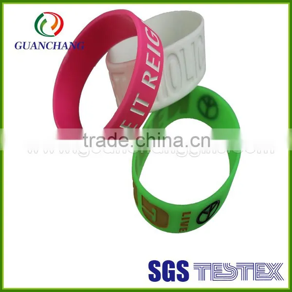 2016 New Fashion Custom Fancy Silicone Rubber Lanyard Wrist Band photo-5