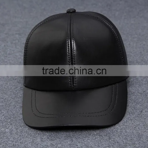 China Supplier pu Leather 6 Panels Hat Cap Baseball Cap Custom Hats Leather Cap for Men Supplier's Choice photo-6