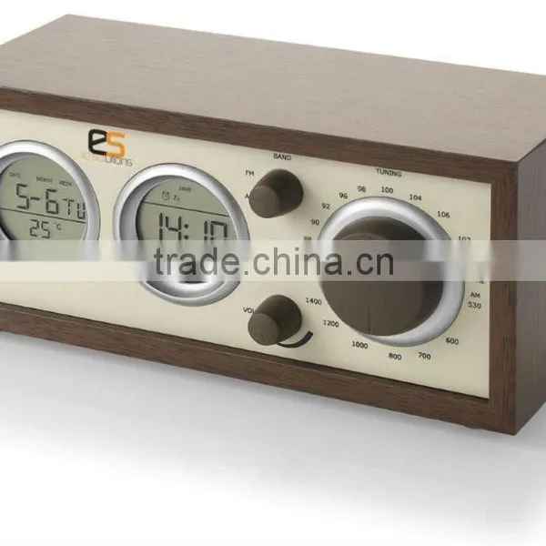 alarm clock radio with temperature
