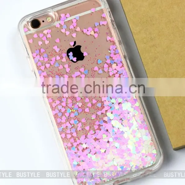 Wholesale Liquid Glitter Phone Case for Iphone 6 Plus, Soft Tpu Transparent Liquid Case for Samsung Galaxy s6 s7 j2 j5 j7 Bling Quality Choice photo-2