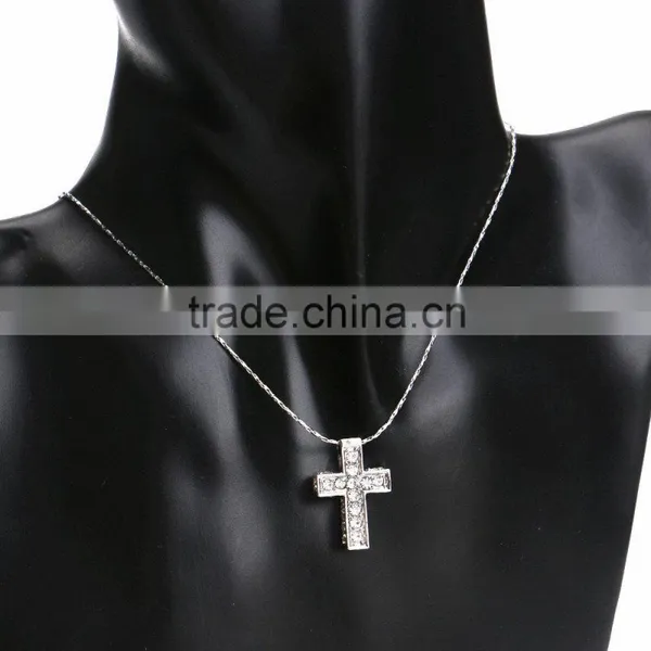 Jewelry Crystal 18k Gold Cross Pendant Necklace Quality Choice photo-4