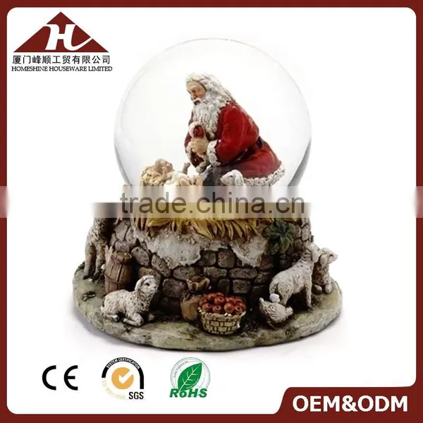 High Quality Xmas Figurines Snowglobe Metal Base photo-5