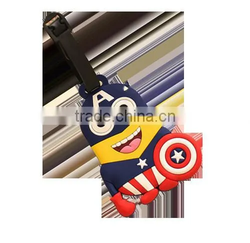 2016 Cheap Custom Design Standard Size Cute Luggage Tags Rubber for Trip photo-2